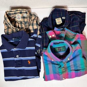 LOT  Vintage J G Hook Polo Ralph Lauren Colours By Alexander Julian Shirts Top